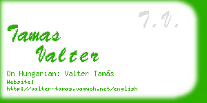 tamas valter business card